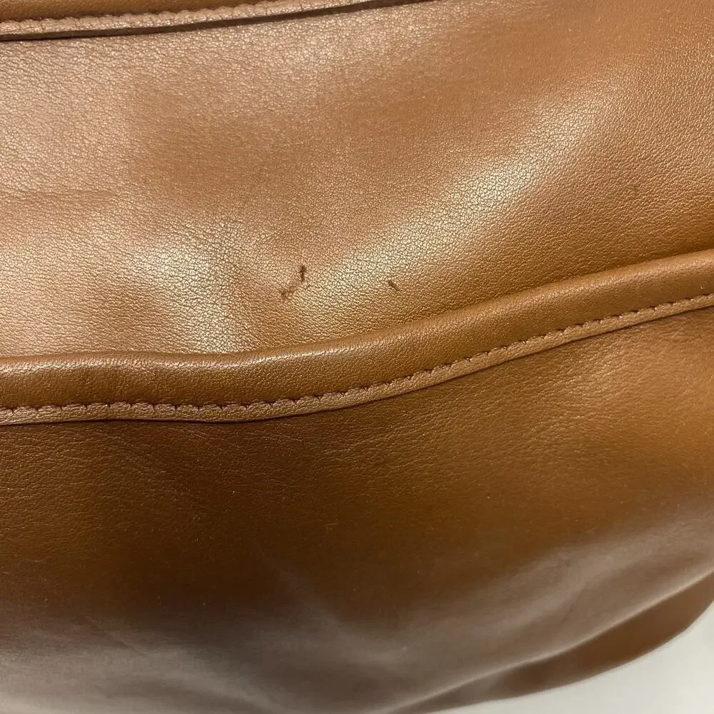 Vintage Coach Worth Bag 4143 British Tan/brown Leather Made In USA